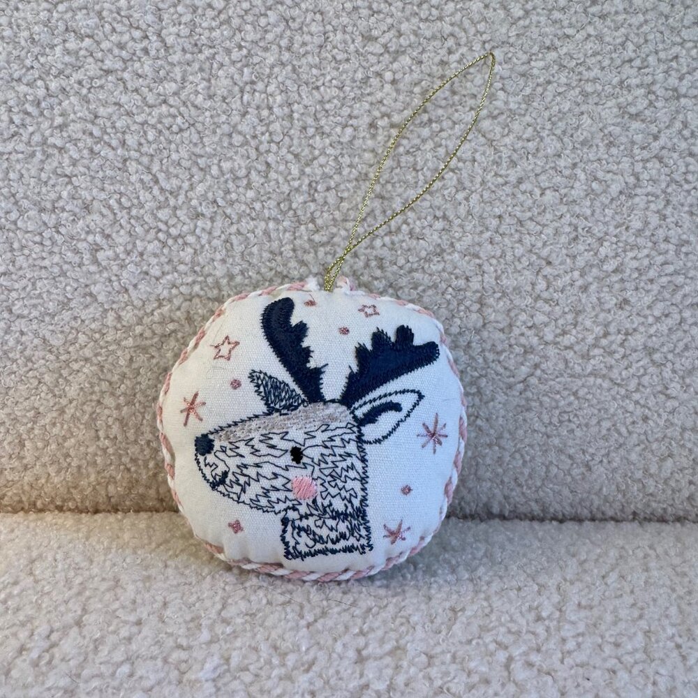 Stitched Reindeer Ornament